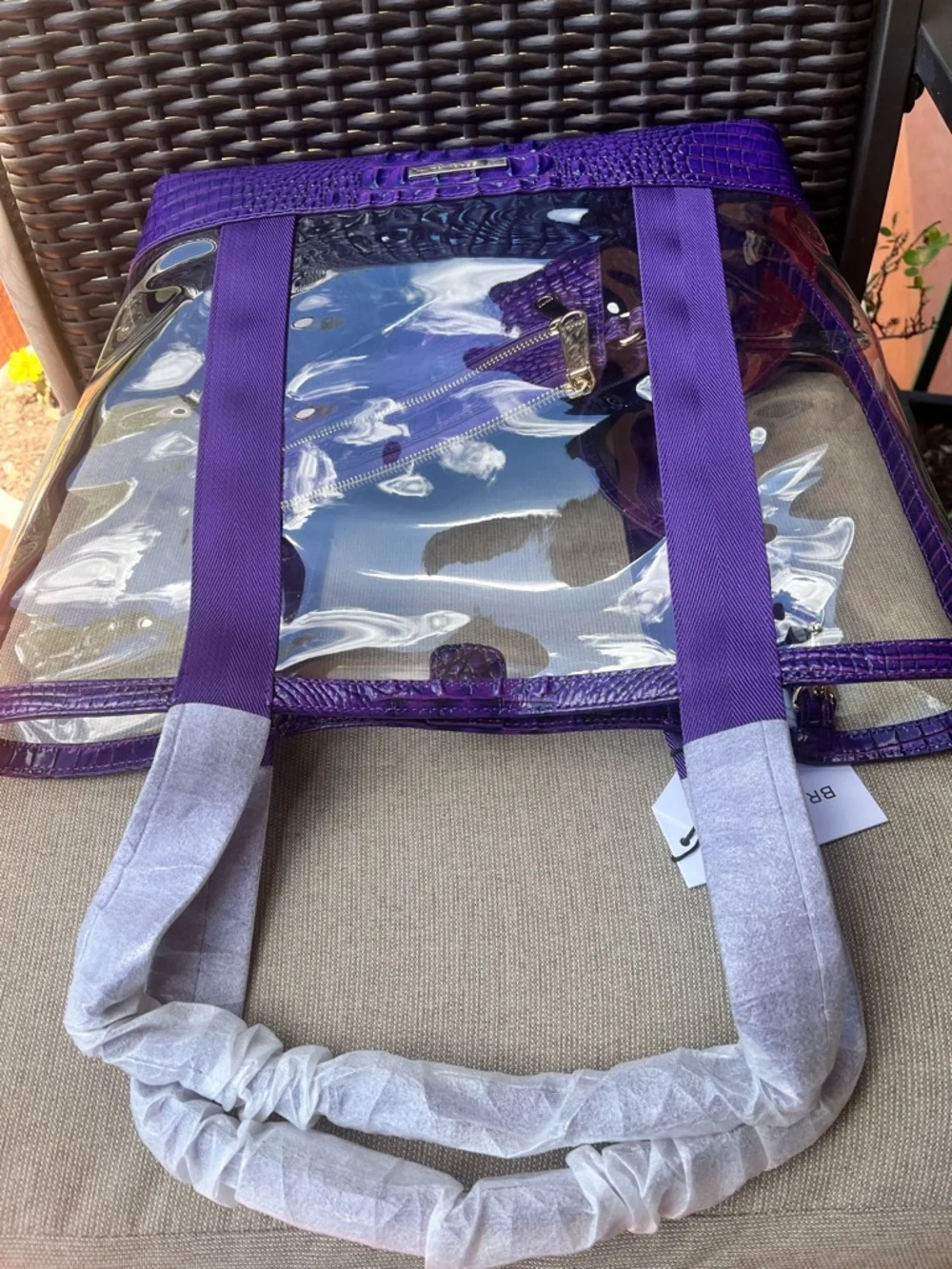 NWT Brahmin BROOKE SEAGATE in ROYAL PURPLE Tote with wristlet